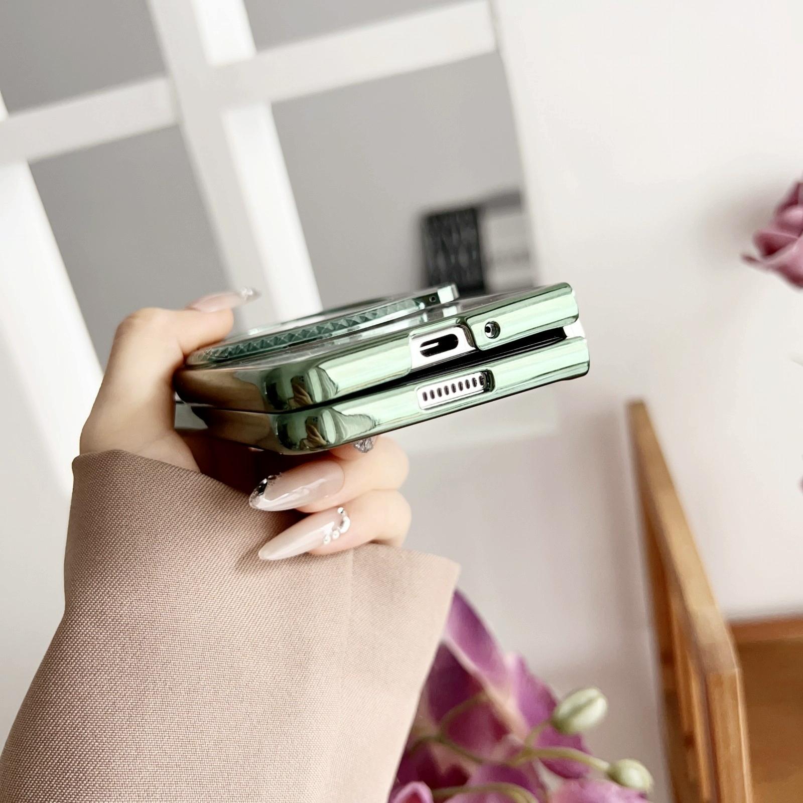V562-F508093600ADE-202504292100-11 For Samsung Galaxy z Fold4 5G Shockproof Magsafe Holder for Rotating Plating Phone Case - Purple - Image 12