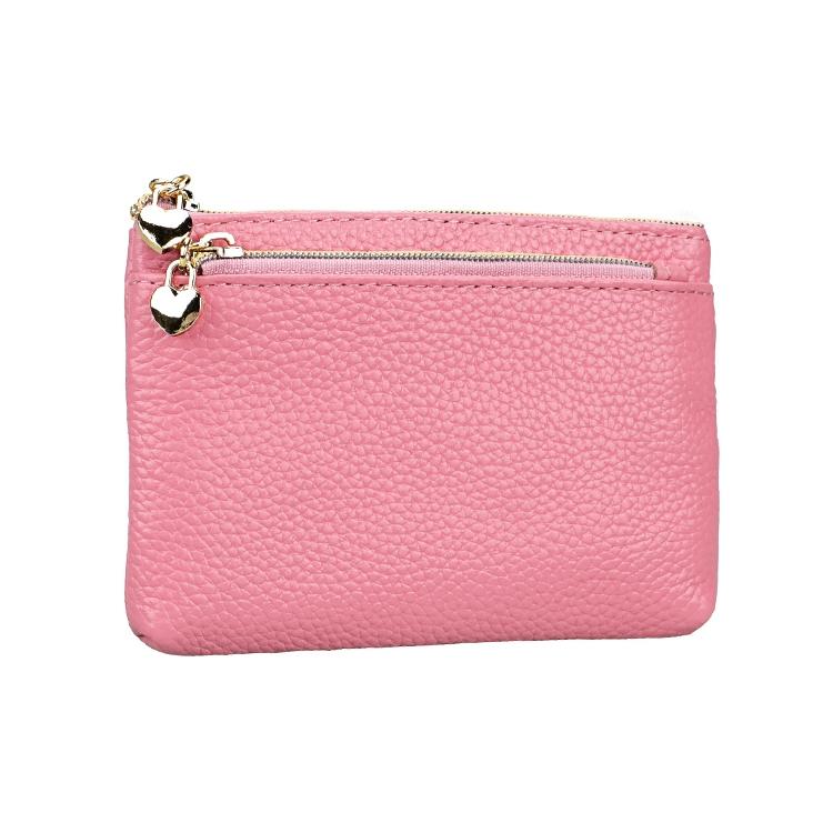 V562-F5166BCC-202502241359-00 Spacious Litchi Texture Rfid Hand Wallet - Pink - Image 1
