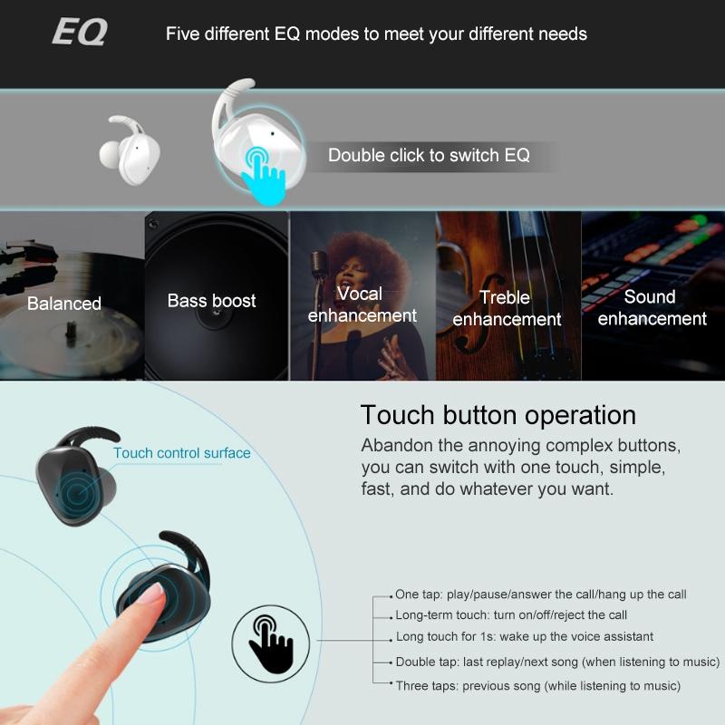 V562-F8211D6PI-202505222001-06 Waterproof True Wireless Bluetooth Earphones - Sports 5.0 - Pink - Image 7