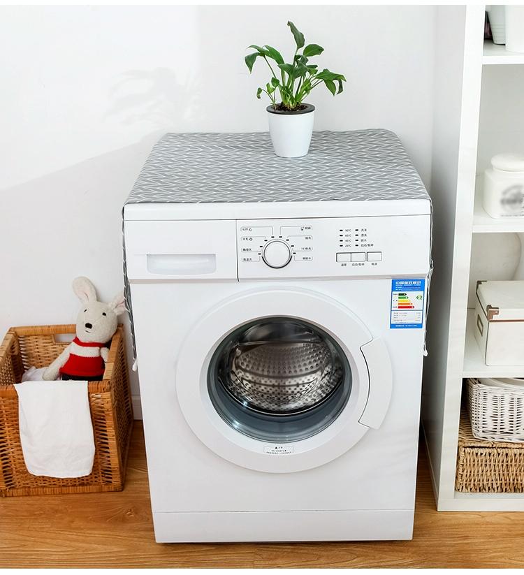 V562-G101019860DBT-202506261055-09 Kitchen Refrigerator and Washing Machine Dustproof Cover - 55x130cm - Yellow - Image 10