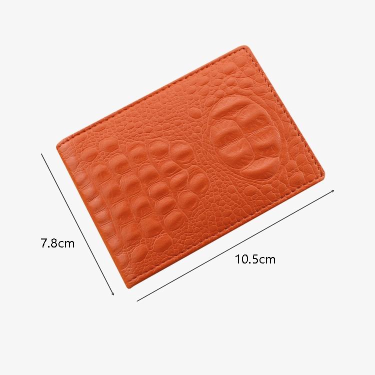 V562-G1055000950DBT-202503281935-02 Universal Crocodile Pattern Driver License Cover With Card Slot - Rose Red - Image 3