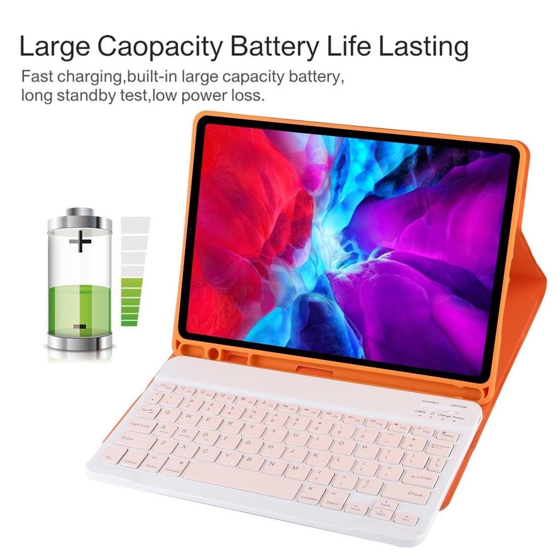 V562-G1105ORPI-202504291912-15 Bluetooth Tablet Case For Ipad Pro 11 With Detachable Microfiber Leather Pen Slot & Holder - Green - Image 16