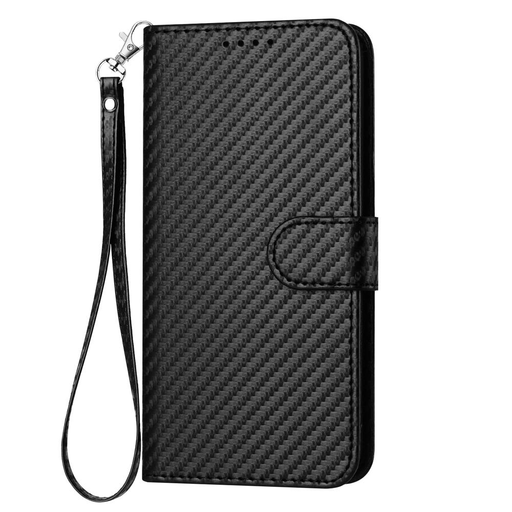 V562-G209615600ADE-202505221911-04 For Samsung Galaxy Z Fold4 5G Carbon Fiber Leather Phone Case With Lanyard - Pink - Image 5