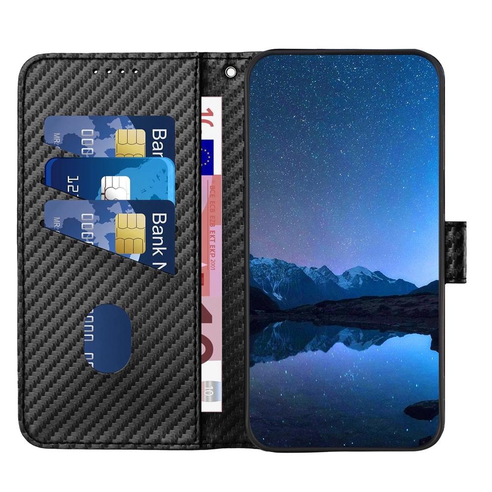 V562-G209615600ADE-202505221911-05 For Samsung Galaxy Z Fold4 5G Carbon Fiber Leather Phone Case With Lanyard - Pink - Image 6