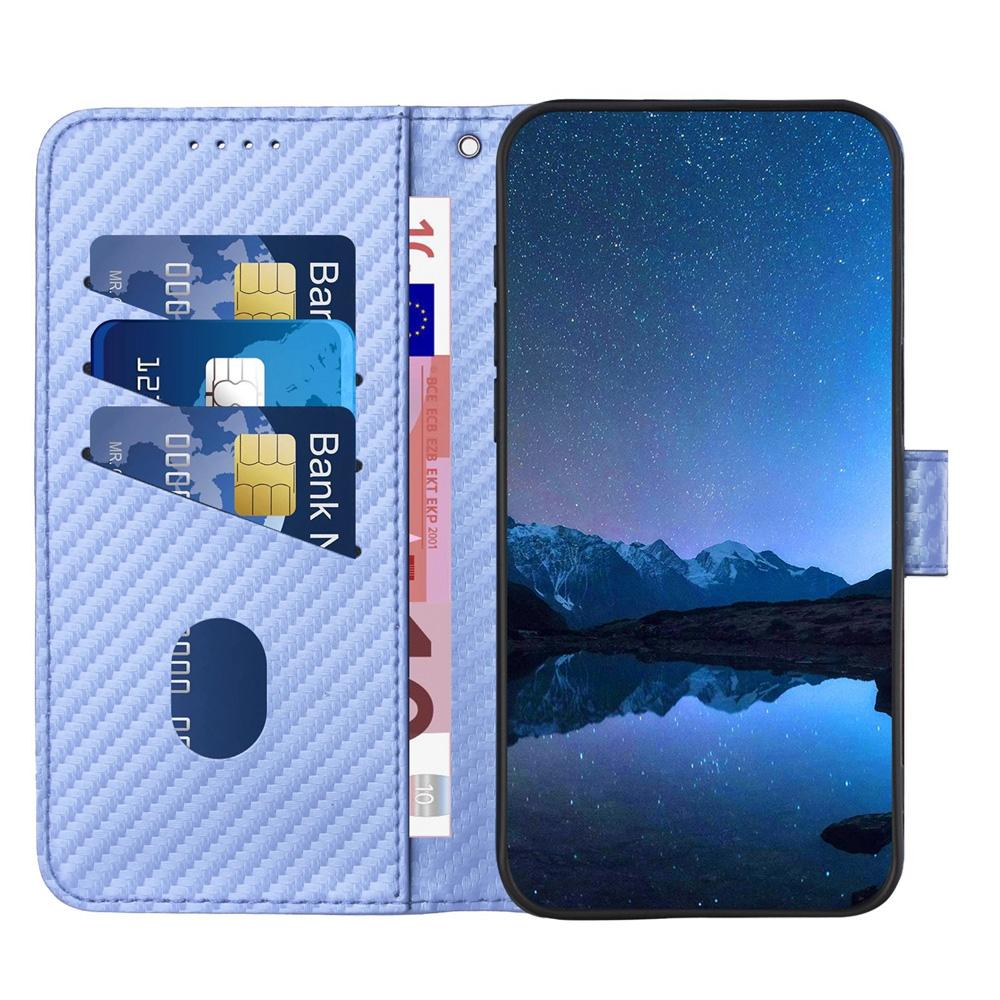 V562-G209615600ADE-202505221911-13 For Samsung Galaxy Z Fold4 5G Carbon Fiber Leather Phone Case With Lanyard - Pink - Image 14