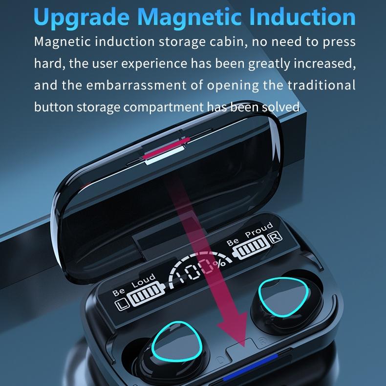 V562-G2570D6PI-202505222110-10 Wireless Bluetooth 5.0 Earphones with Digital Display and Charging Box - Green - Image 11