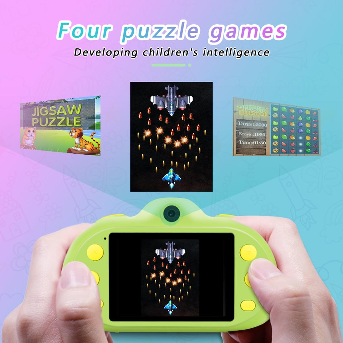 V562-G6290ACD-202502241525-13 8mp Dual-lens Children Camera with 2.4 Screen Supports 32gb Tf Card - Green - Image 14