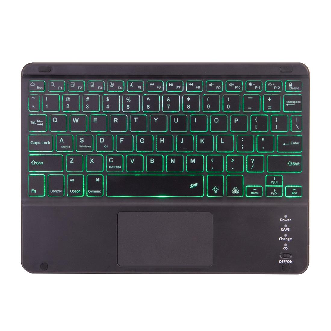 V562-GD7120ORPI-202504291812-04 Detachable Bluetooth Keyboard Tablet Case For Ipad Pro 11 With Touchpad Pen Slot & Backlight - Plain Texture - Dark Green - Image 5