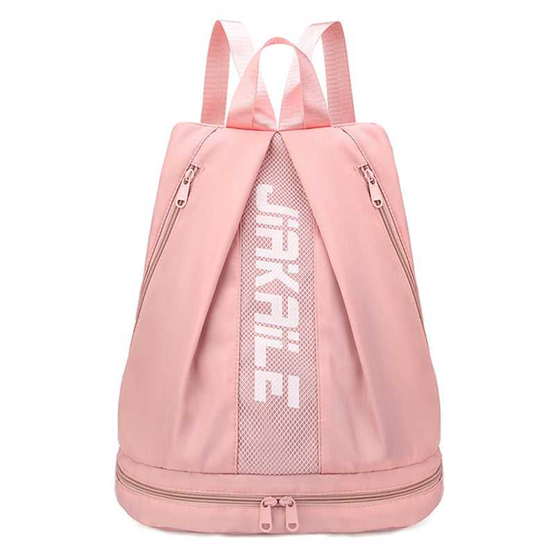 V562-GU23-J640PINK-202503261941-01 Vibe Geeks Water Resistantion Sports Backpack Gym Bag with Shoes Compartment - Pink - Image 2