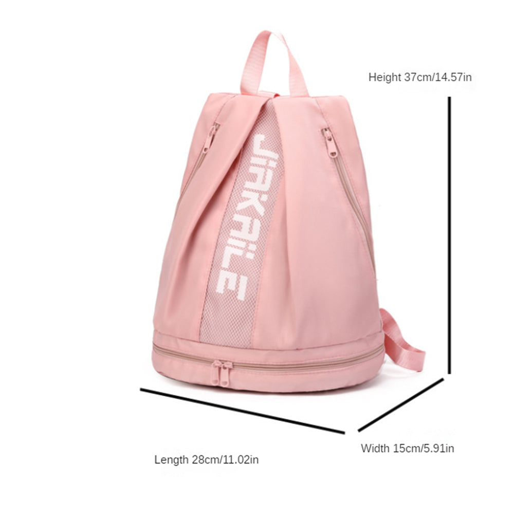 V562-GU23-J640PINK-202503261941-08 Vibe Geeks Water Resistantion Sports Backpack Gym Bag with Shoes Compartment - Pink - Image 9
