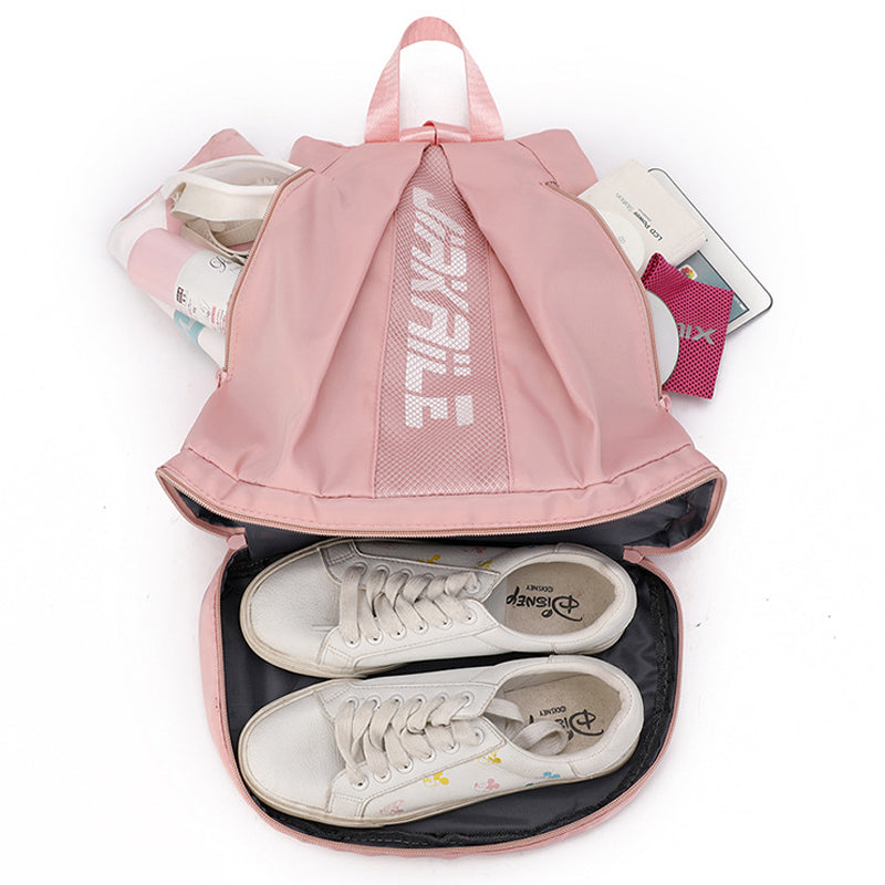 V562-GU23-J640PINK-202503261941-15 Vibe Geeks Water Resistantion Sports Backpack Gym Bag with Shoes Compartment - Pink - Image 16