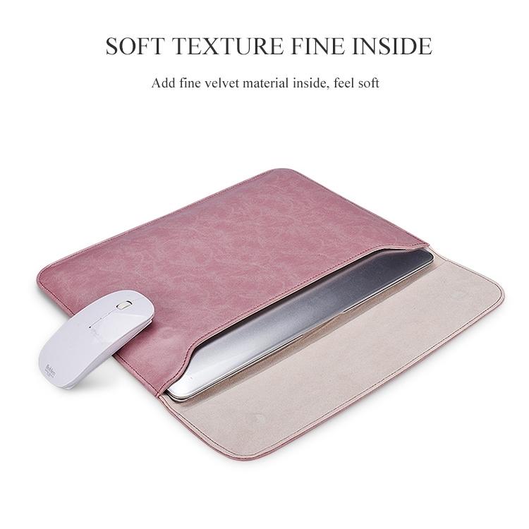 V562-H0010BL-202504021941-09 Horizontal Magnetic Leather Laptop Inner Bag - Invisible Buckle - Grey - Image 10