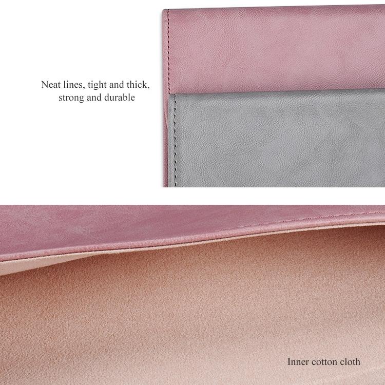 V562-H0010BL-202504021941-12 Horizontal Magnetic Leather Laptop Inner Bag - Invisible Buckle - Grey - Image 13