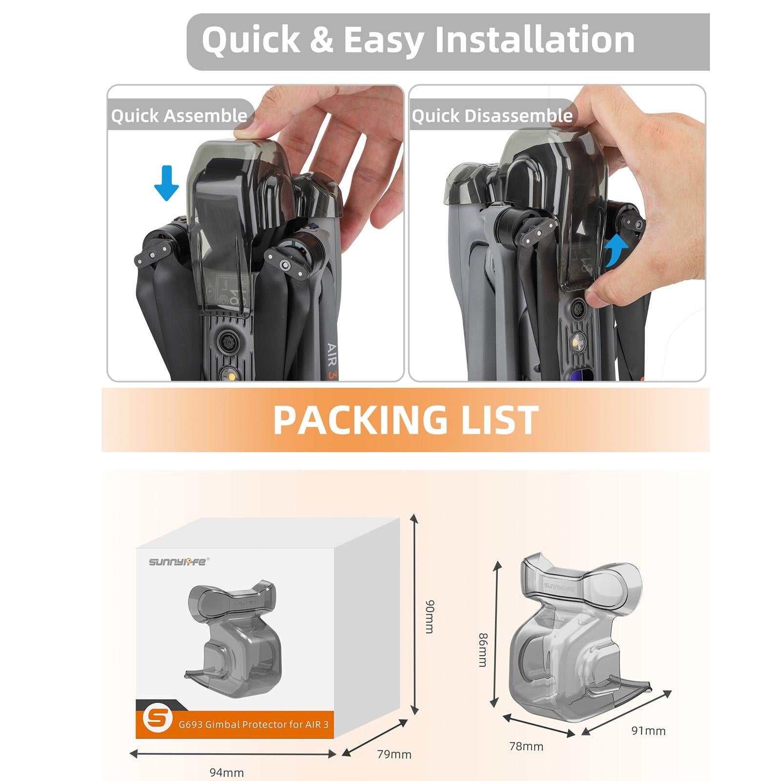 V562-H0860POD-202502212115-08 Air 3 Gimbal Shield Cover for Dji - G693 - Image 9