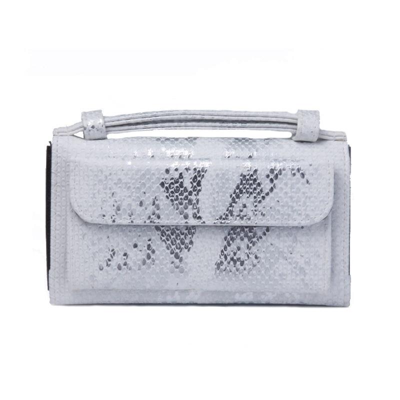 V562-H1098022750DBT-202504021920-08 Sequin Snake Print Wrist Bag - Multifunctional Chain Wallet - Khaki - Image 9