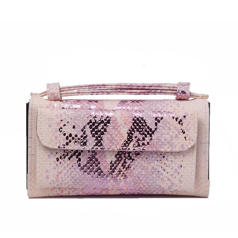 V562-H1098022750DBT-202504021920-09 Sequin Snake Print Wrist Bag - Multifunctional Chain Wallet - Khaki - Image 10