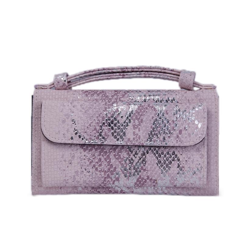 V562-H1098022750DBT-202504021920-10 Sequin Snake Print Wrist Bag - Multifunctional Chain Wallet - Khaki - Image 11