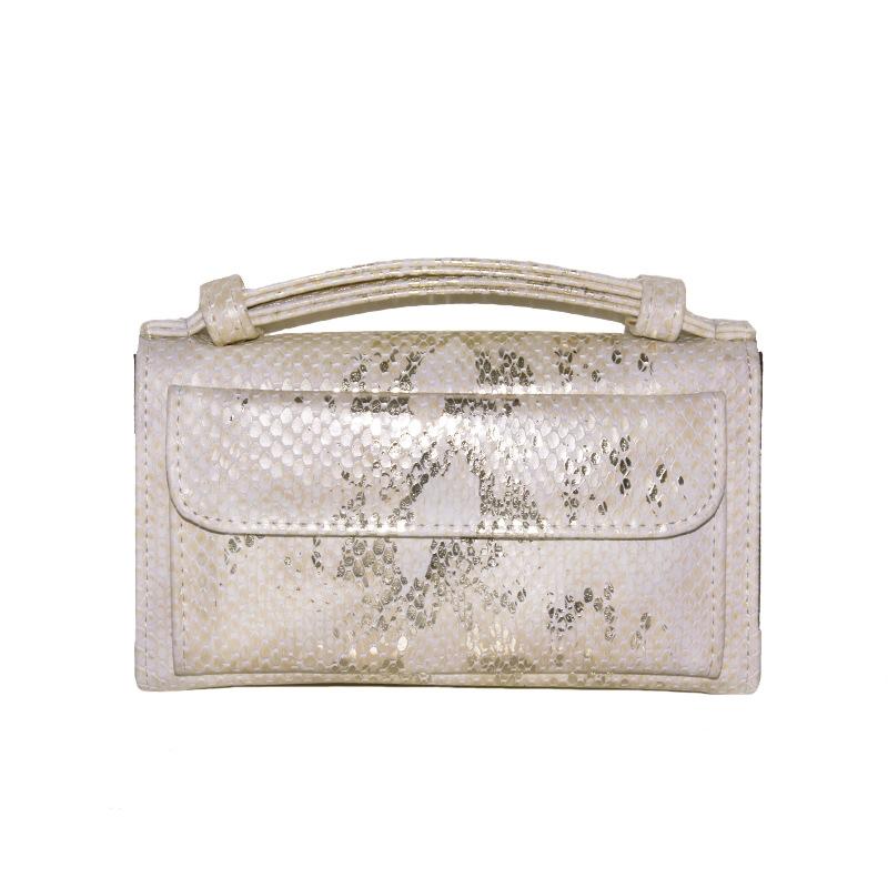 V562-H1098022750DBT-202504021920-11 Sequin Snake Print Wrist Bag - Multifunctional Chain Wallet - Khaki - Image 12
