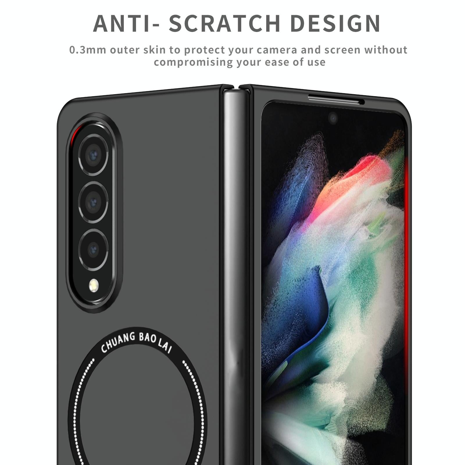 V562-H401496300ADE-202503211245-03 For Samsung Galaxy Z Fold4 5G Secure & Portable Magnetic Folding Case - Purple - Image 4