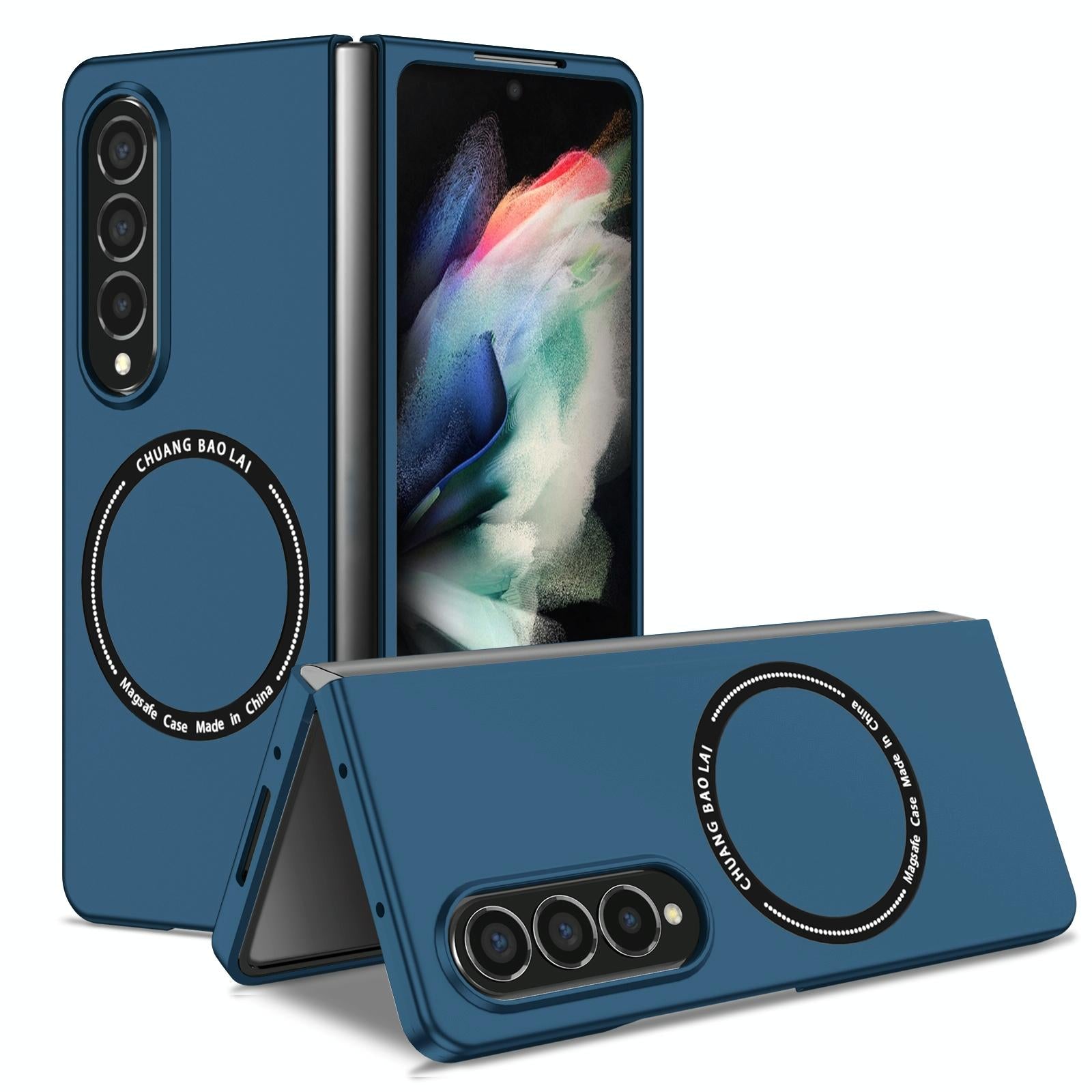 V562-H401496300ADE-202503211245-09 For Samsung Galaxy Z Fold4 5G Secure & Portable Magnetic Folding Case - Purple - Image 10