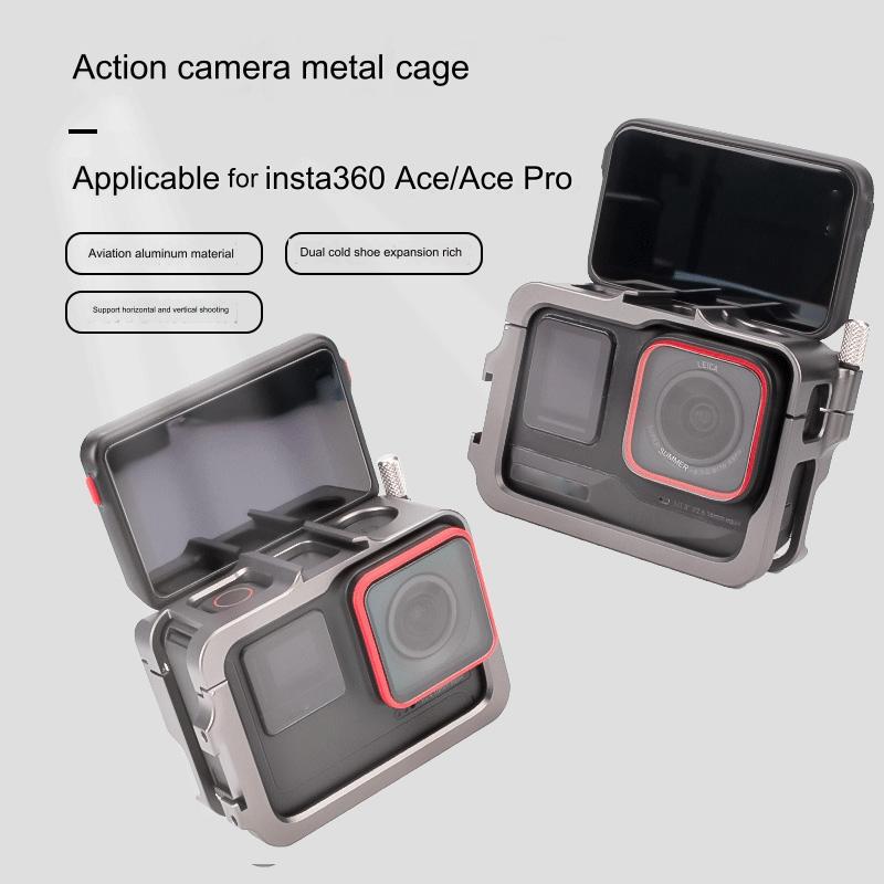 V562-H5482ACD-202502211925-02 Aluminum Alloy Metal Rabbit Cage for Insta360 Ace Pro - Image 3