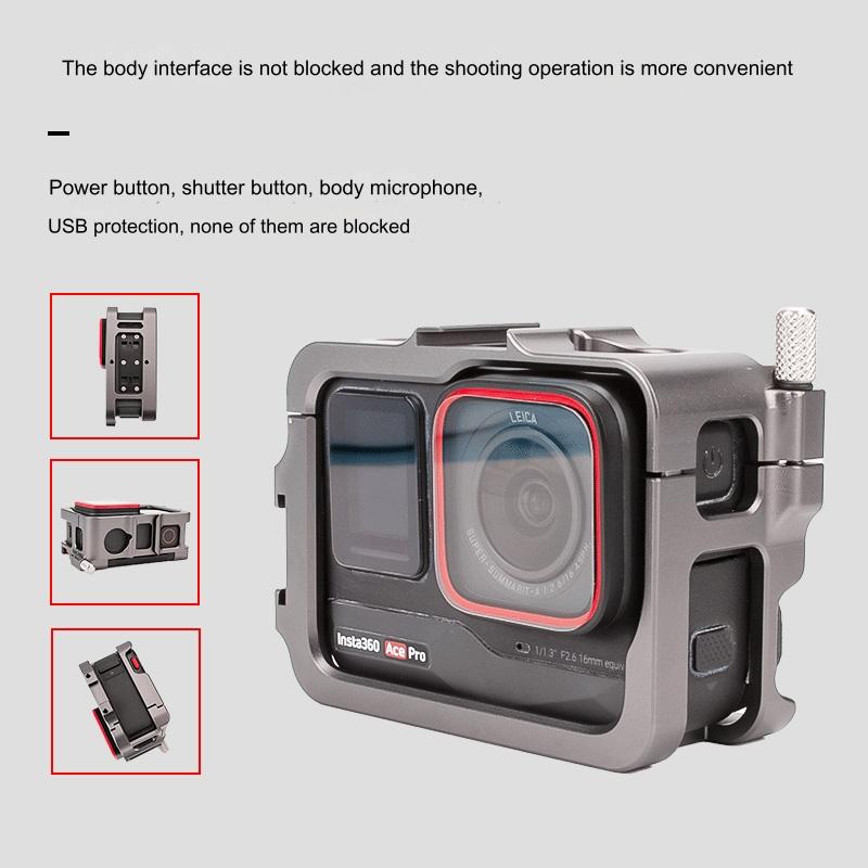 V562-H5482ACD-202502211925-04 Aluminum Alloy Metal Rabbit Cage for Insta360 Ace Pro - Image 5