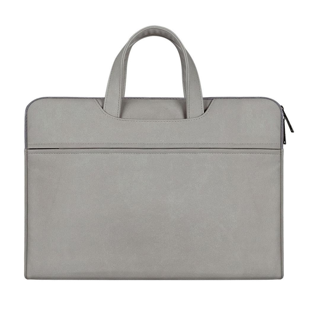 V562-HL1325BL-202502281826-00 Waterproof Portable One-Shoulder Handbag For 13.3 Laptops With Hidden Zipper And Suitcase Belt - Light Grey - Image 1