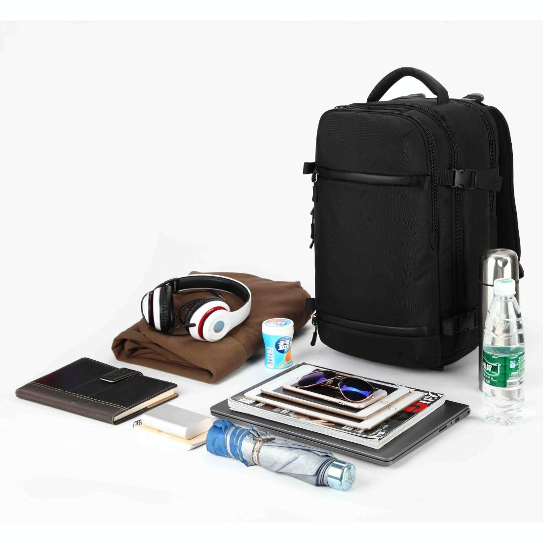 V562-HL5129BCC-202505271315-12 17 Inch Waterproof Usb Shoulder Backpack for Travel - Light Grey - Image 13