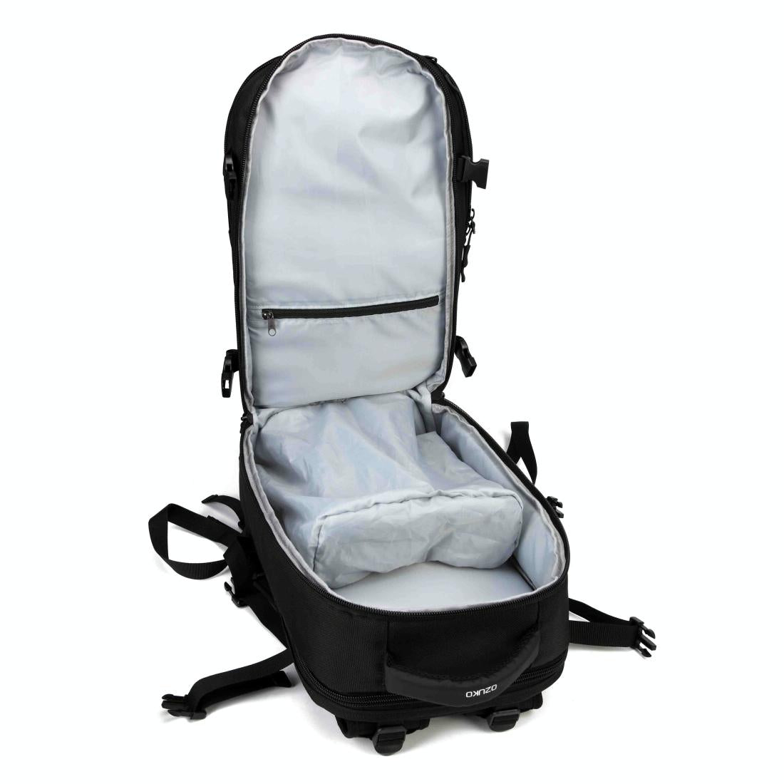V562-HL5129BCC-202505271315-14 17 Inch Waterproof Usb Shoulder Backpack for Travel - Light Grey - Image 15