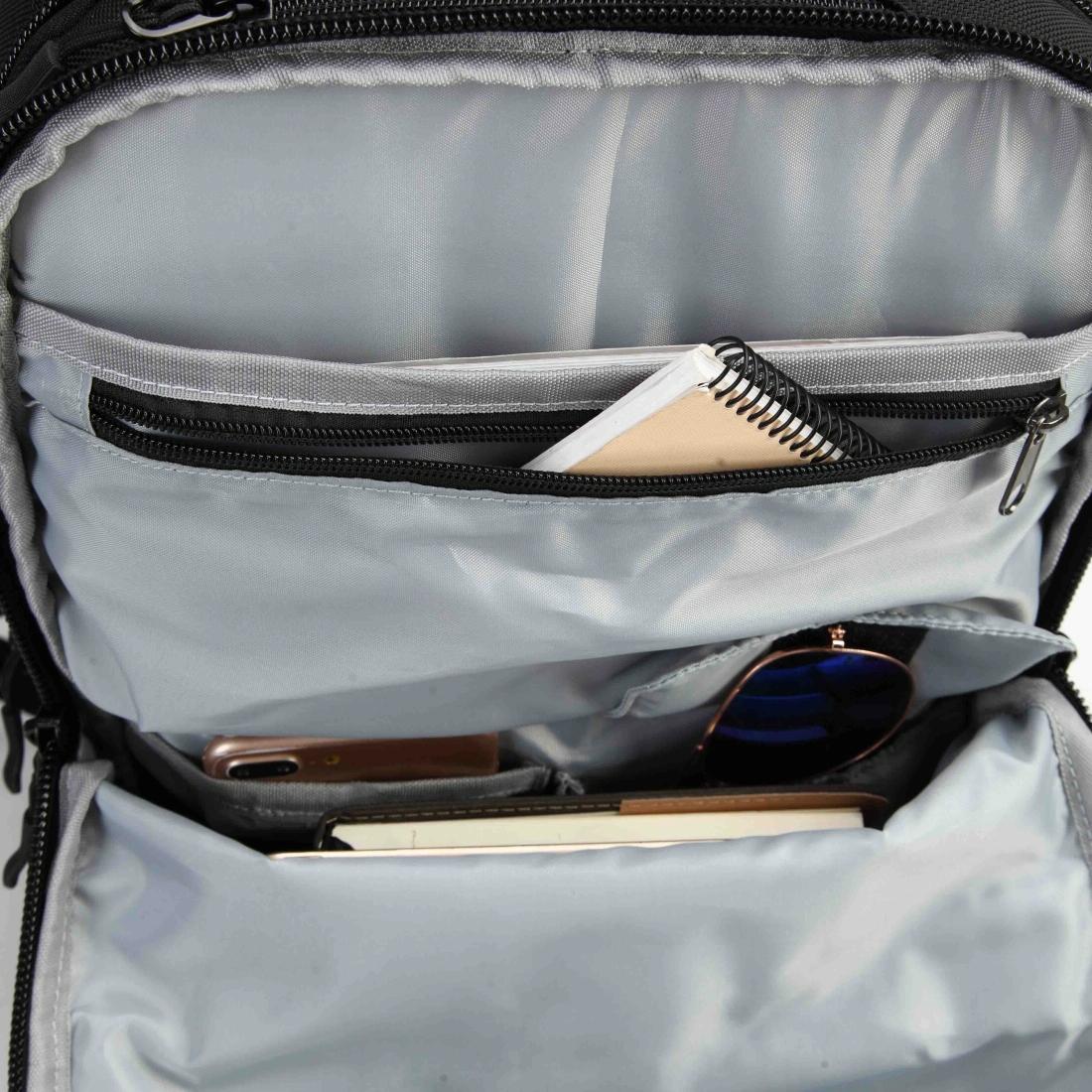 V562-HL5129BCC-202505271315-15 17 Inch Waterproof Usb Shoulder Backpack for Travel - Light Grey - Image 16