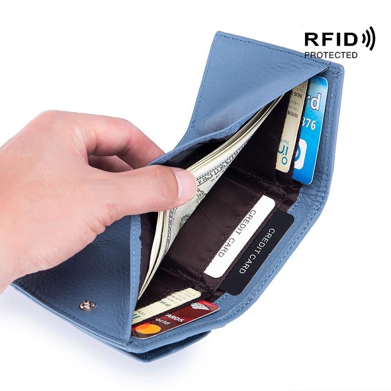 V562-J1019961060DBT-202506201711-04 Compact Rfid Leather Coin Purse Wallet - Secure & Stylish - Rice White - Image 5