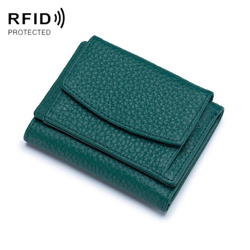 V562-J1019961060DBT-202506201711-08 Compact Rfid Leather Coin Purse Wallet - Secure & Stylish - Rice White - Image 9