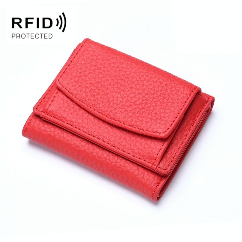 V562-J1019961060DBT-202506201711-10 Compact Rfid Leather Coin Purse Wallet - Secure & Stylish - Rice White - Image 11
