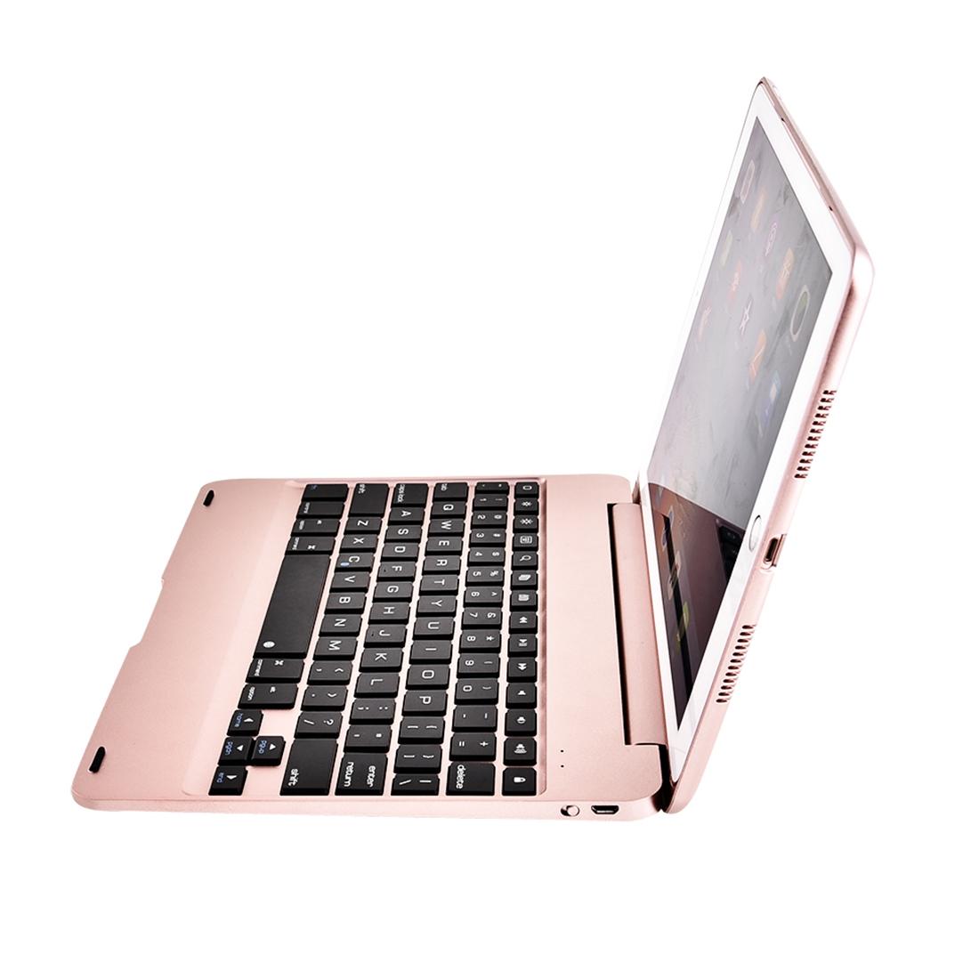 V562-J3300ORPI-202504291840-03 Horizontal Flip Tablet Case With Bluetooth Keyboard For Ipad Pro 9.7 / Ipad Air 2 - Gold - Image 4