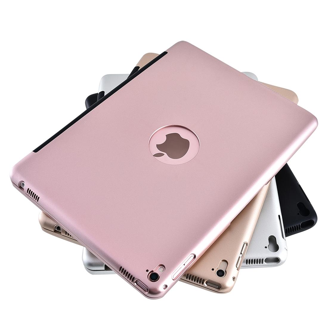 V562-J3300ORPI-202504291840-06 Horizontal Flip Tablet Case With Bluetooth Keyboard For Ipad Pro 9.7 / Ipad Air 2 - Gold - Image 7