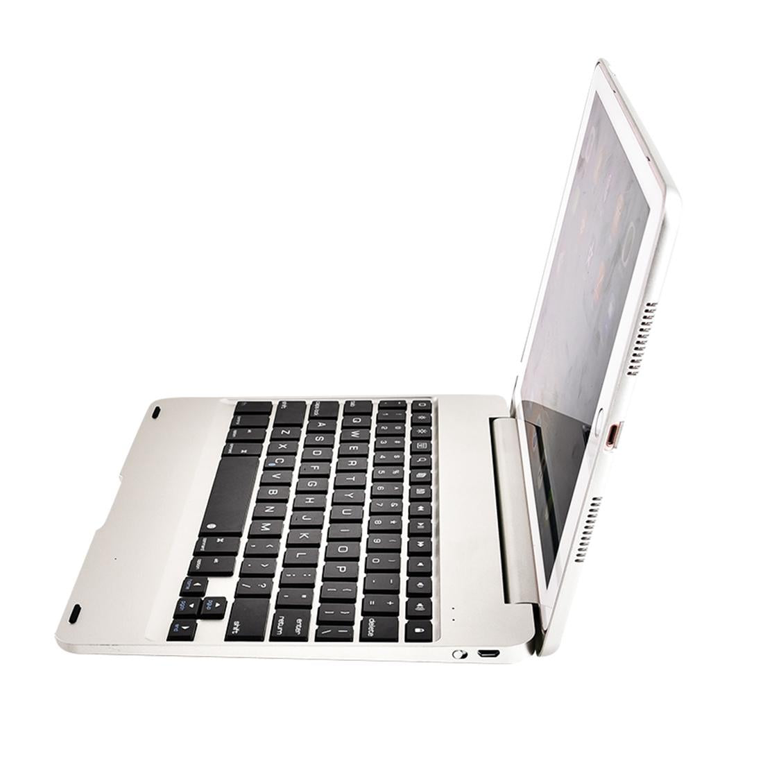 V562-J3300ORPI-202504291840-09 Horizontal Flip Tablet Case With Bluetooth Keyboard For Ipad Pro 9.7 / Ipad Air 2 - Gold - Image 10