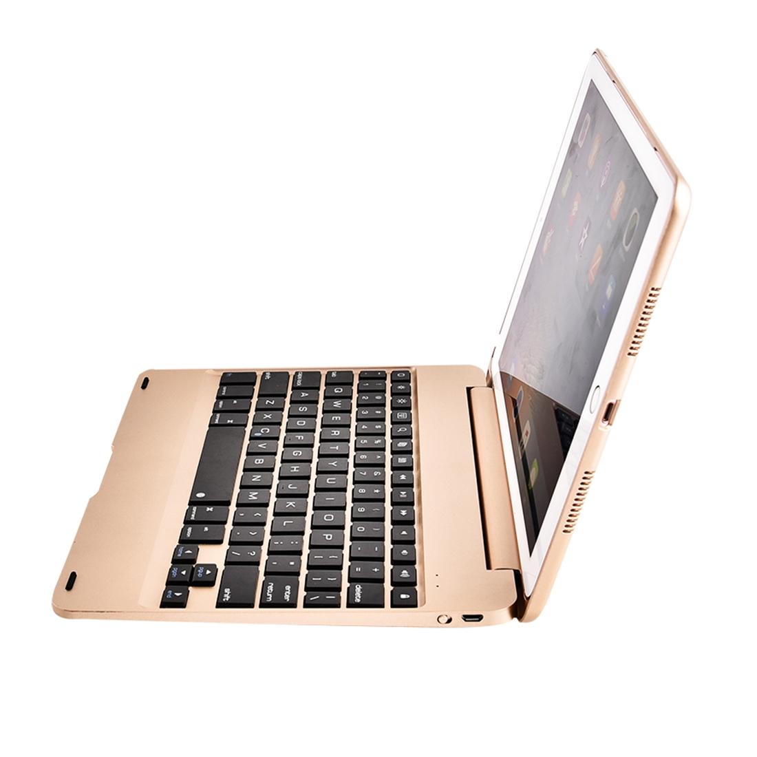 V562-J3300ORPI-202504291840-12 Horizontal Flip Tablet Case With Bluetooth Keyboard For Ipad Pro 9.7 / Ipad Air 2 - Gold - Image 13