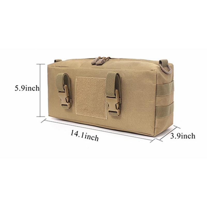 V562-K2892GO-202504251746-02 Waterproof Nylon Messenger Bag Multifunctional Outdoor Gear - Khaki - Image 3