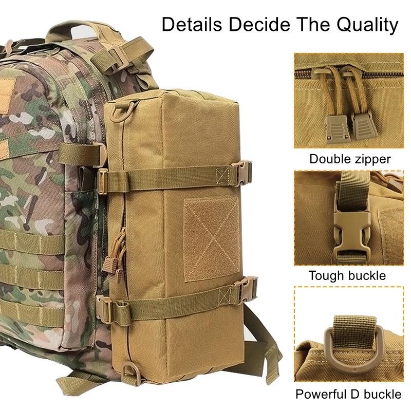 V562-K2892GO-202504251746-05 Waterproof Nylon Messenger Bag Multifunctional Outdoor Gear - Khaki - Image 6
