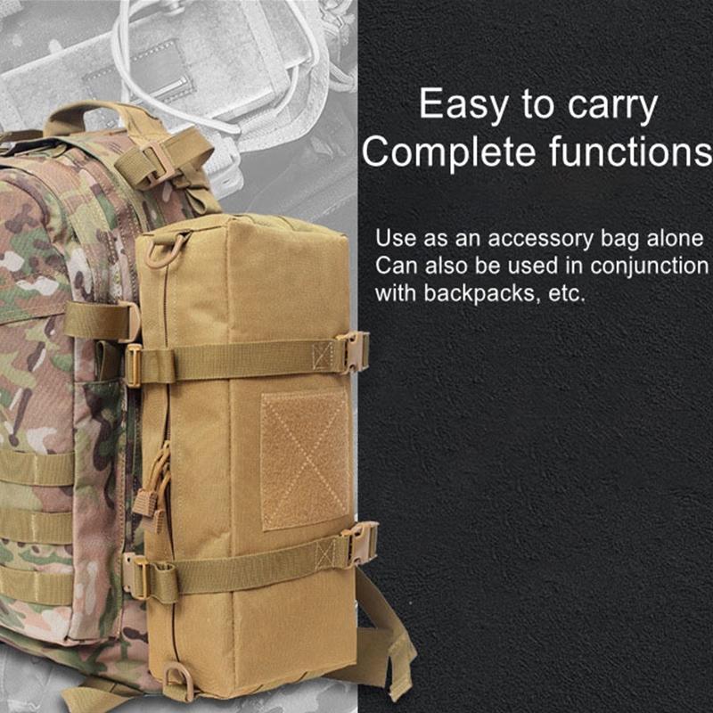 V562-K2892GO-202504251746-06 Waterproof Nylon Messenger Bag Multifunctional Outdoor Gear - Khaki - Image 7