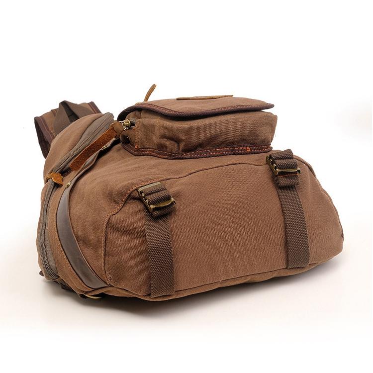 V562-K3322BCC-202503041253-05 Multi Function Canvas Chest Bag Shoulder Messenger Crossby Bag - Khaki - Image 6