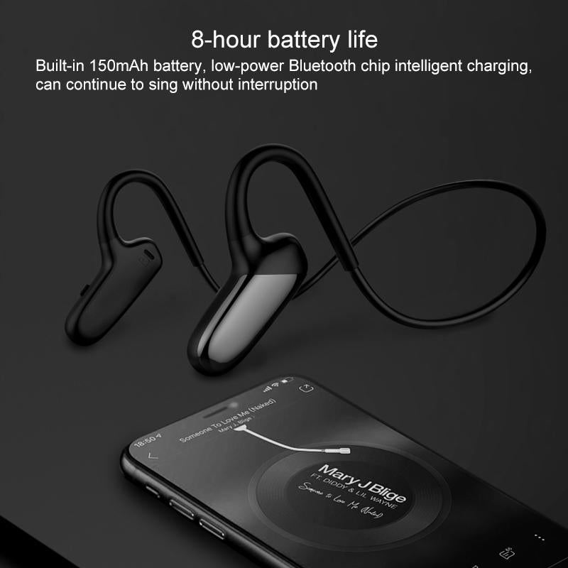 V562-L1551SXPI-202505222015-10 Waterproof Bone Conduction Bluetooth Earphones 5.0 for Sports - Blue - Image 11