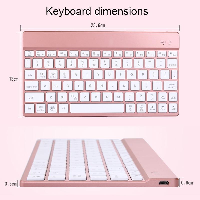 V562-L7200IRP-202504291921-07 Detachable Bluetooth Keyboard & Leather Tablet Case For Ipad Pro / Air 9.7 With Colourful Backlight & Holder - Blue - Image 8