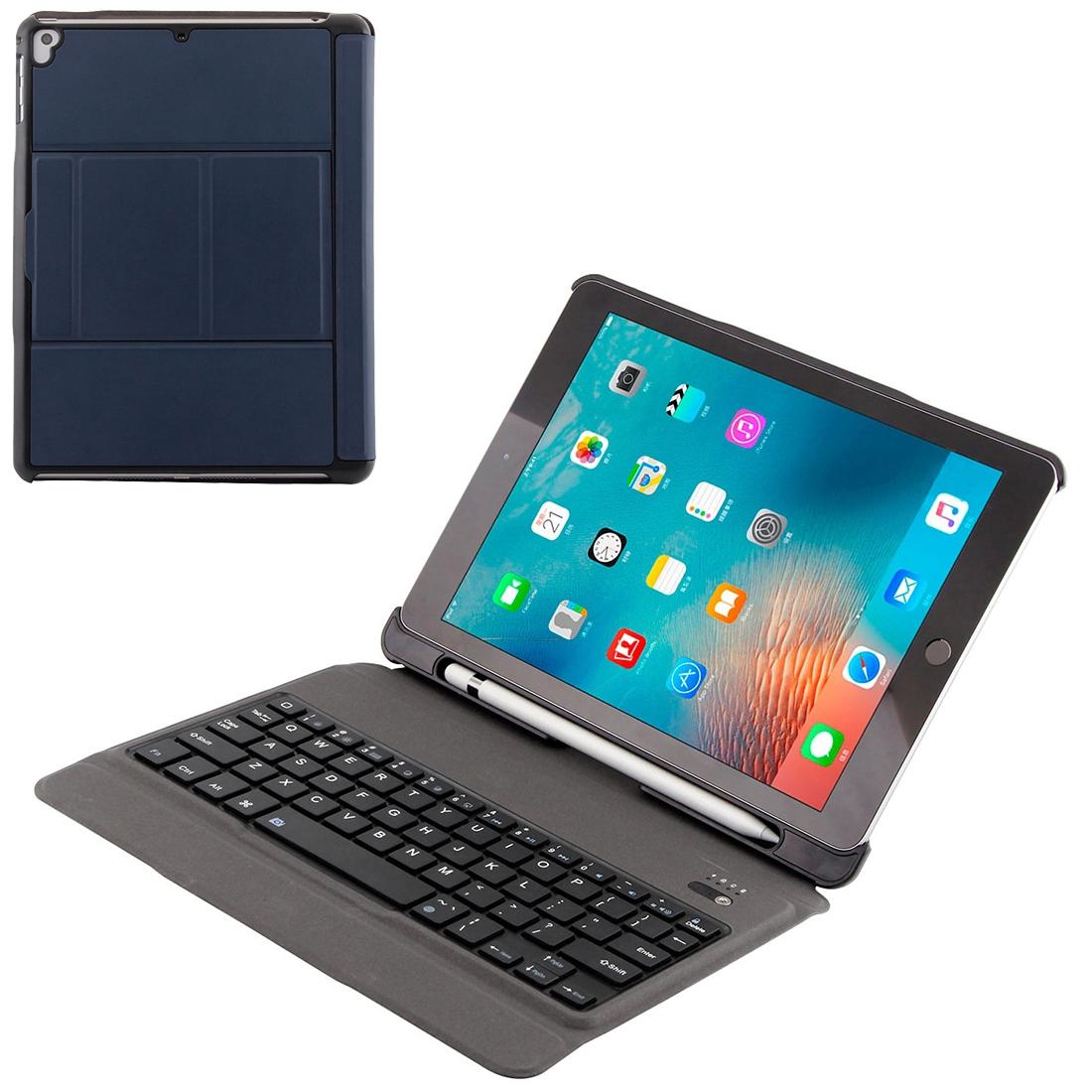 V562-L7459D6PI-202504291927-01 Detachable Bluetooth Keyboard & Leather Tablet Case For Ipad Air / Pro 9.7 - Blue - Image 2