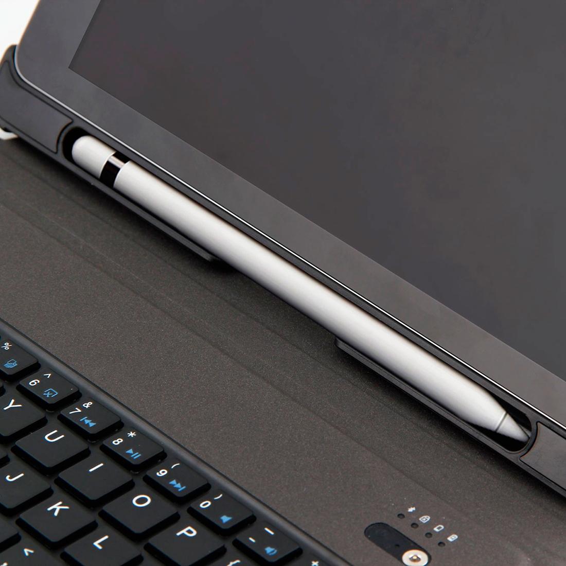 V562-L7459D6PI-202504291927-09 Detachable Bluetooth Keyboard & Leather Tablet Case For Ipad Air / Pro 9.7 - Blue - Image 10
