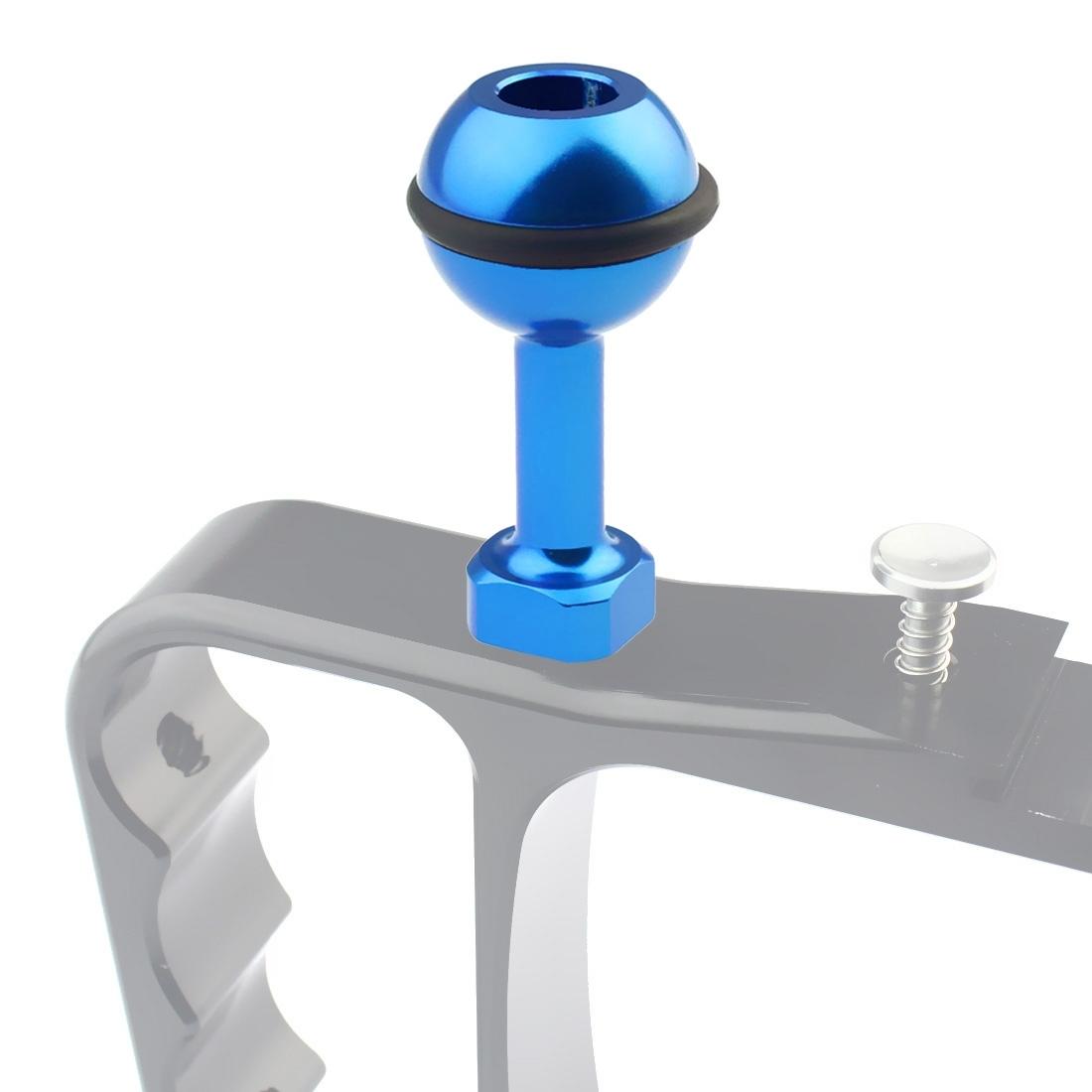 V562-L842UP-219781-00 Universal 1 / 4 Ball Adapter for Action Cameras - Compatible with Gopro Insta360 Dji and More - 2.5cm Diameter - Blue - Image 1