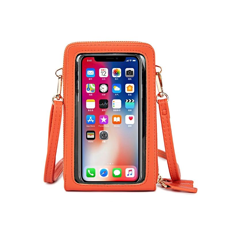 V562-M1086102060DBT-202505191607-00 Multifunctional Touch Screen Phone Bag - Orange - Image 1