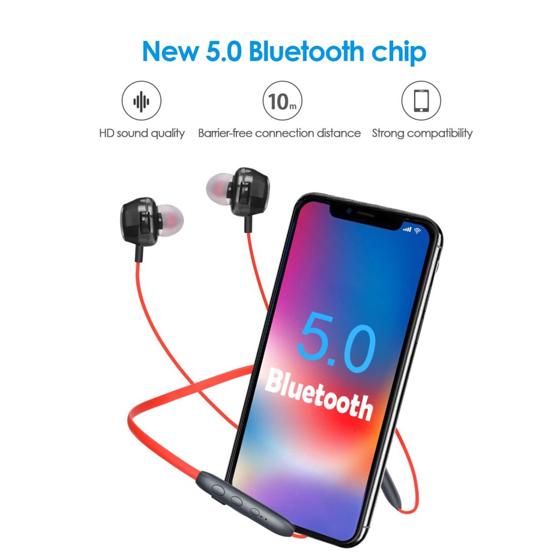V562-R8140D6PI-202505261711-06 Wireless Bluetooth Earphones with High-fidelity Mic - 5.0 - Red - Image 7