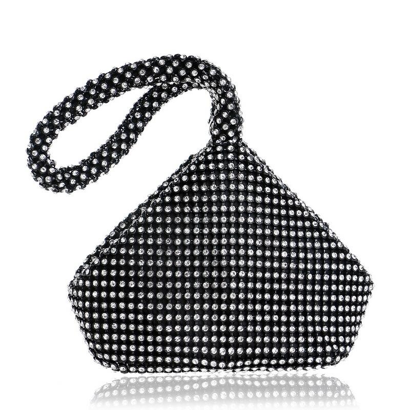 V562-S1692BCC-202504251628-02 Diamond Handbag for Fashion Banquets and Parties - Silver - Image 3