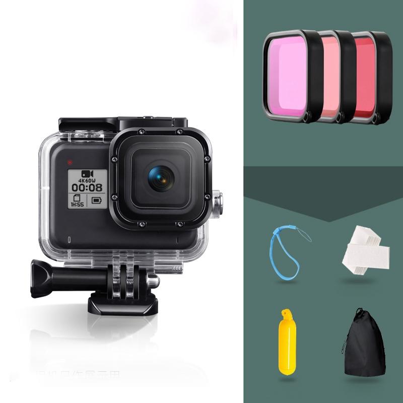 V562-T0621ACD-202502212155-00 Waterproof Housing for Gopro Hero8 with Mount Filters Strap and Anti-fog Inserts - Image 1